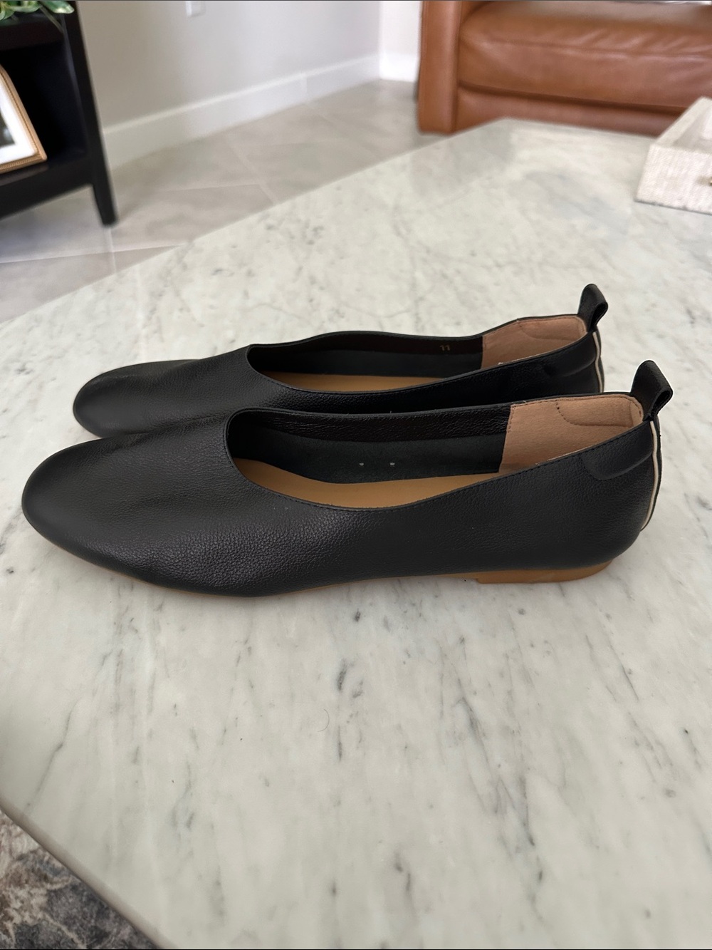 Everlane The Day Glove Black Leather Ballet Flats - Picture 6 of 11